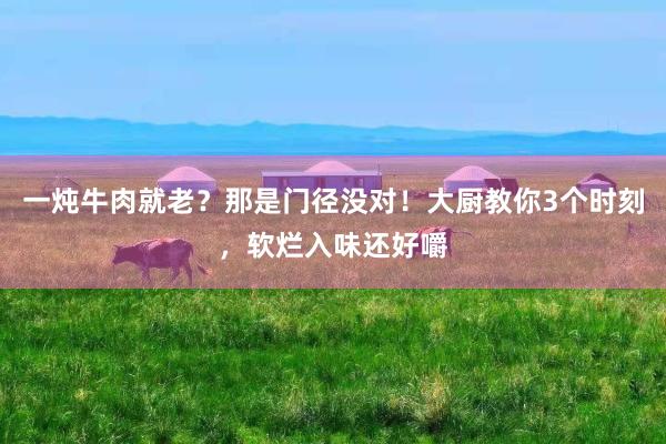 一炖牛肉就老？那是门径没对！大厨教你3个时刻，软烂入味还好嚼