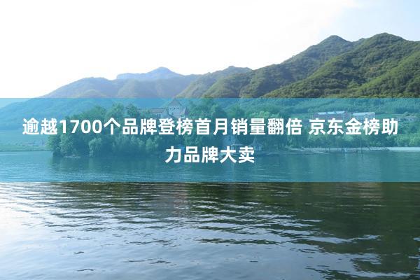 逾越1700个品牌登榜首月销量翻倍 京东金榜助力品牌大卖